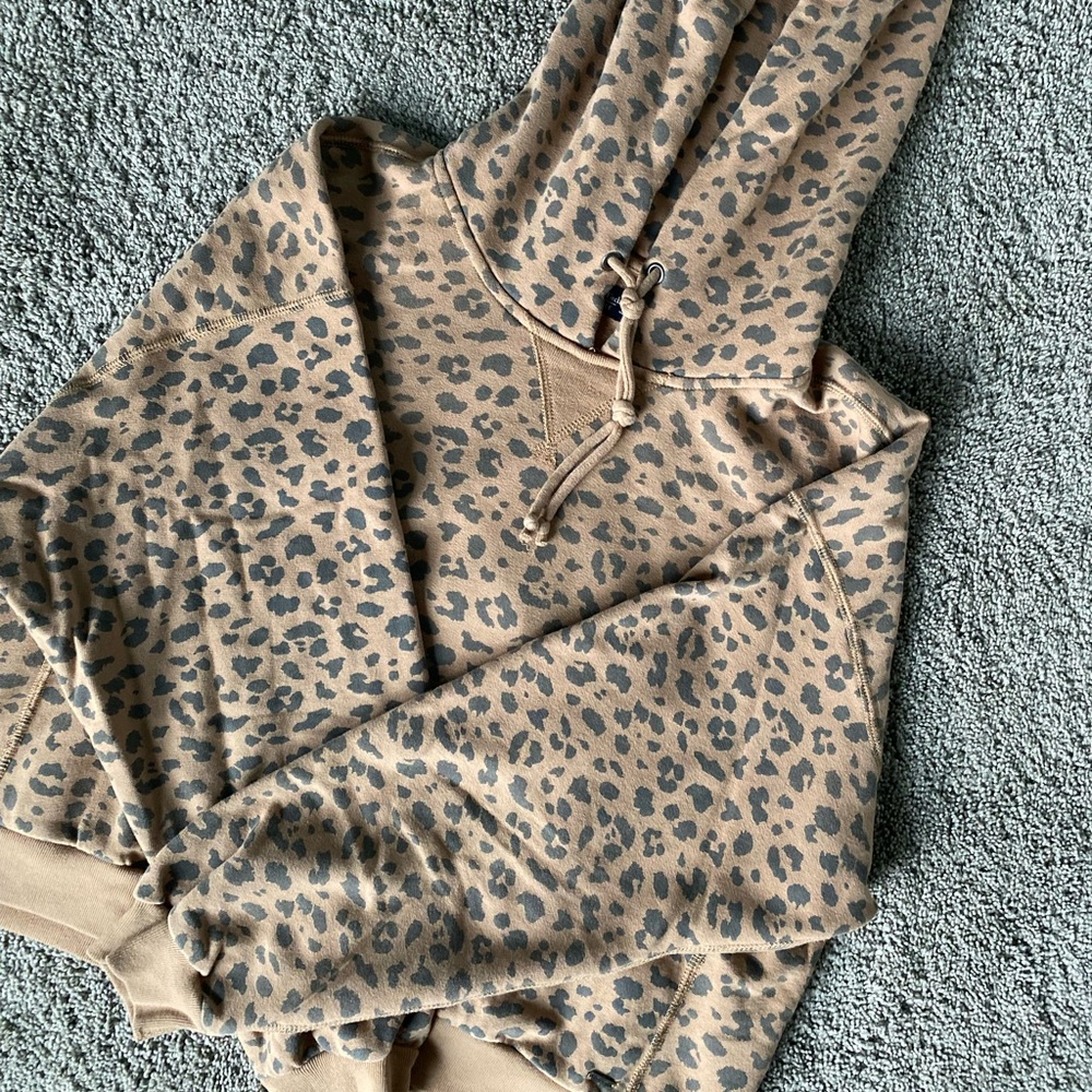 Abercrombie & Fitch Leopard Print Hoodie - Brown and Black